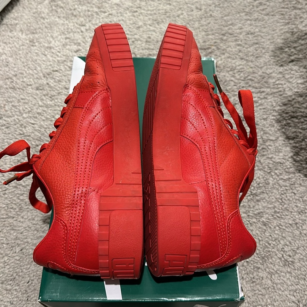 PUMA Cali Wn’s red leather team gold sneakers 10.0 - Picture 5 of 8